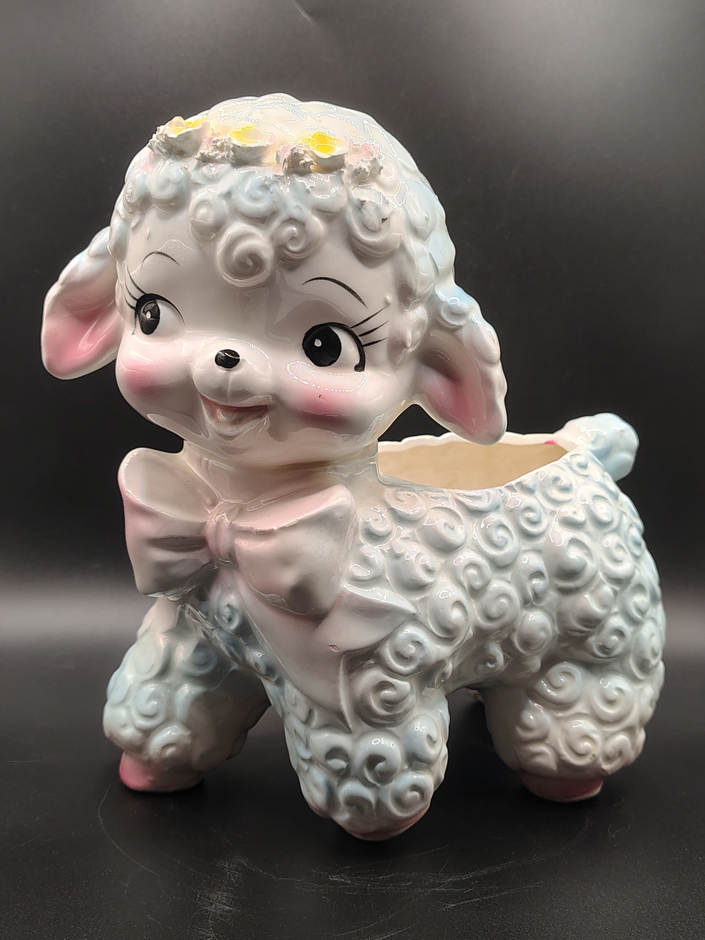 Vintage Ceramic Anthropomorphic Lamb Planter